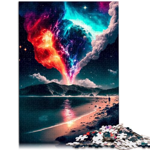 1000-teiliges Puzzle für Erwachsene, Puzzle „Hinter den Bergen“, Lernpuzzle, einzigartige Heimdekoration und Geschenke, 19,7 x 29,5 Zoll von SYUNFEI