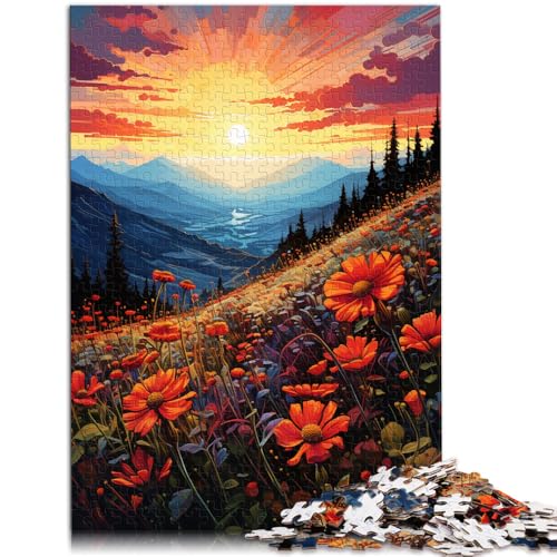 Puzzle für Erwachsene, 1000 Teile, Berglandschaft, Wildblumen, Quizspiel, tolles, 26x38cm, geeignet für Jugendliche ab 14 Jahren von SYUNFEI