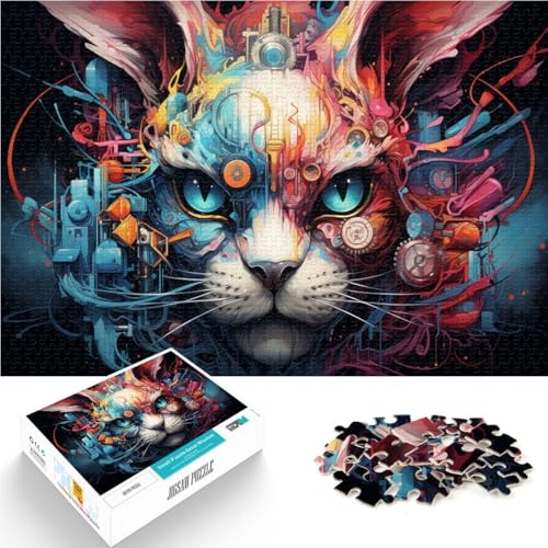 2000-teiliges Puzzle für Erwachsene, Biologische Variation, weißes Kaninchen, Quizspiel zur Heimdekoration, 27,56 x 39,37 Zoll, für Teenager ab 14 Jahren von SYUNFEI