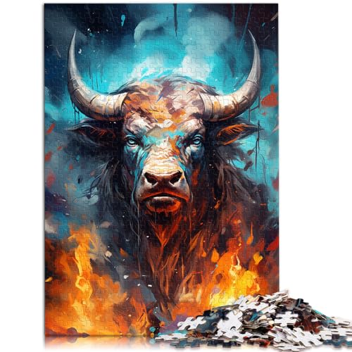 Puzzle für Erwachsene, 1000 Teile, bizarrer Stierkrieger, Spiele, Spielzeug, Geschenk, Lernspiel zum Geburtstag, Weihnachten, 19,7 x 29,5 Zoll von SYUNFEI