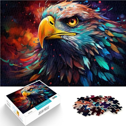 Puzzle für Erwachsene mit 2000 Teilen, bizarrer bunter Adler, Denkspiel, Weihnachtswunschliste mit Weihnachtsmann, 70 x 100 cm, für 14-Jährige von SYUNFEI