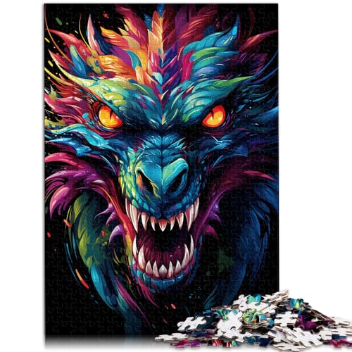 Puzzle für Erwachsene, 1000 Teile, bizarres, buntes Drachen-Quizspiel mit passendem Poster und Quizblatt,38x52cm, für 14-Jährige Puzzle für Erwachsene, 1000 Teile, bizarres, buntes Drachen-Quizspiel mit passendem Poster und Quizblatt,38x52cm, für 14-Jährige von SYUNFEI