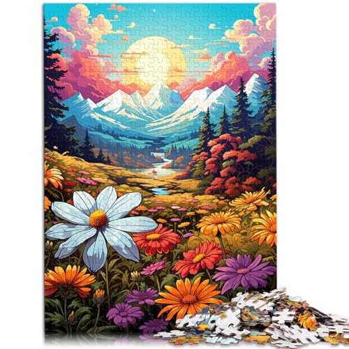Puzzle für Erwachsene, 2000 Teile, Blumen unter den Bergen, Lernspielzeug, 27,56 x 39,37 Zoll, für Teenager ab 14 Jahren von SYUNFEI