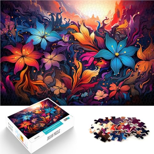 Puzzle für Erwachsene, 1000 Teile, Blumenmalerei, Lernspielzeug, Weihnachtswunschliste mit Weihnachtsmann,38x52cm, für Teenager ab 14 Jahren von SYUNFEI
