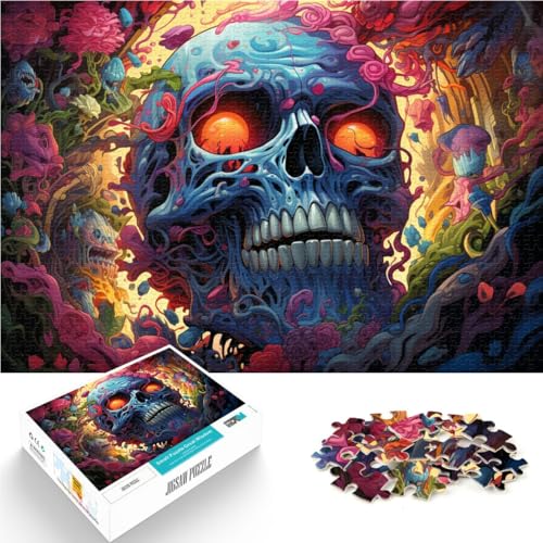 Puzzle für Erwachsene, 1000 Teile, Böses Skelett aus der Hölle, Spiele, Spielzeug, Geschenk, tolles Geschenk für Spiele, 19,7 x 29,5 Zoll, für Teenager ab 14 Jahren von SYUNFEI