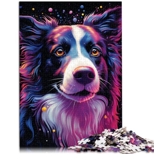 Puzzle für Erwachsene, 1000 Teile, Border Collie, Spiele, Spielzeug, Geschenk, Herausforderung der Gehirnintelligenz, süchtig machendes Spielzeug, 14,96 x 20,47 Zoll von SYUNFEI