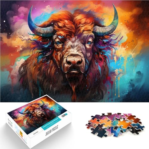Puzzle für Erwachsene 1000 Teile Buffalo Lernpuzzle als Geschenk für die ganze Familie 10,27 Zoll x 14,96 Zoll für Teenager ab 14 Jahren von SYUNFEI