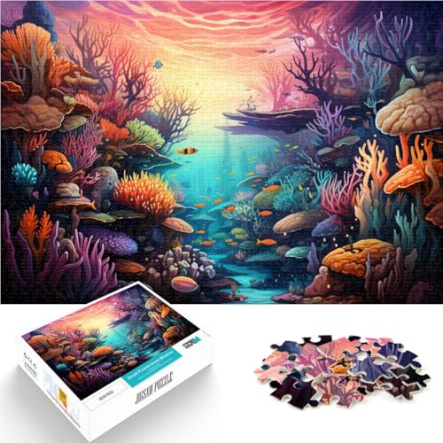 Puzzle mit 1000 Teilen für Erwachsene, farbenfrohe Unterwasserwelt, Spielspielzeug, 38x52cm, für Teenager ab 14 Jahren von SYUNFEI