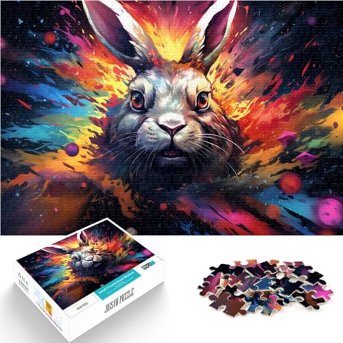 1000-teiliges Puzzle für Erwachsene, buntes Kaninchen, Lernpuzzle, Familienspiel, 14,96 x 20,47 Zoll, lustiges Geschenk 1000-teiliges Puzzle für Erwachsene, buntes Kaninchen, Lernpuzzle, Familienspiel, 14,96 x 20,47 Zoll, lustiges Geschenk von SYUNFEI