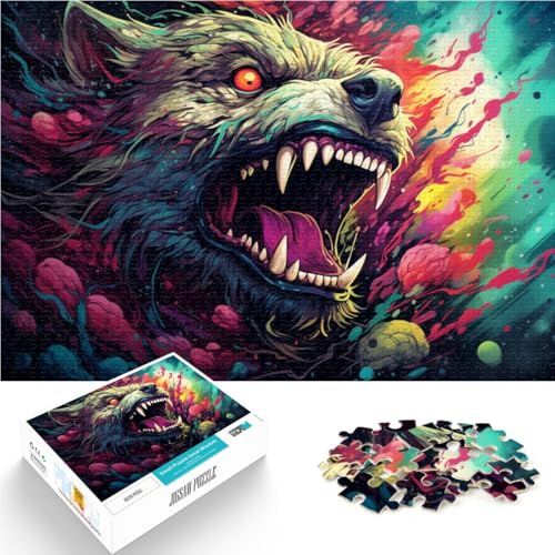 Puzzle für Erwachsene, 1000 Teile, farbenfrohes Sternenwolf-Quizspiel mit passendem Poster und Quizblatt,38x52cm, für Teenager ab 14 Jahren von SYUNFEI