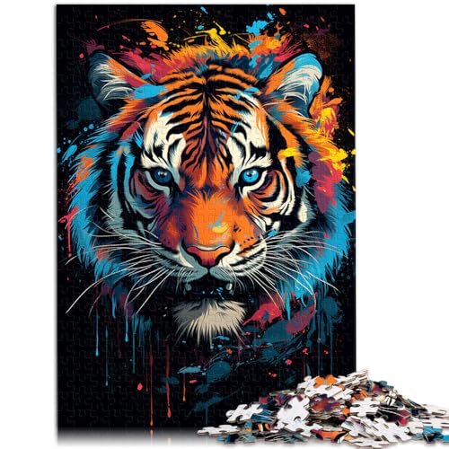 Puzzle mit 1000 Teilen für Erwachsene, farbenfroher Aquarelltiger, Quizspiel, Geburtstagsgeschenk, Geschenke, Wandkunst, 26x38cm, für 14-Jährige Puzzle mit 1000 Teilen für Erwachsene, farbenfroher Aquarelltiger, Quizspiel, Geburtstagsgeschenk, Geschenke, Wandkunst, 26x38cm, für 14-Jährige von SYUNFEI