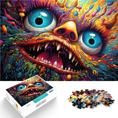 1000-teiliges Puzzle für Erwachsene, buntes Synthwave-Monster, Lernspielzeug, Analyse und Logik,38x52cm, für Teenager ab 14 Jahren 1000-teiliges Puzzle für Erwachsene, buntes Synthwave-Monster, Lernspielzeug, Analyse und Logik,38x52cm, für Teenager ab 14 Jahren von SYUNFEI