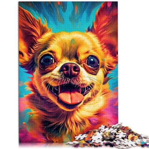 Puzzle für Erwachsene mit 1000 Teilen, Chihuahua, Hippie-Puzzle, Kunstwerk, Wanddekoration, einzigartige Geburtstags, 38x52cm Puzzle für Erwachsene mit 1000 Teilen, Chihuahua, Hippie-Puzzle, Kunstwerk, Wanddekoration, einzigartige Geburtstags, 38x52cm von SYUNFEI
