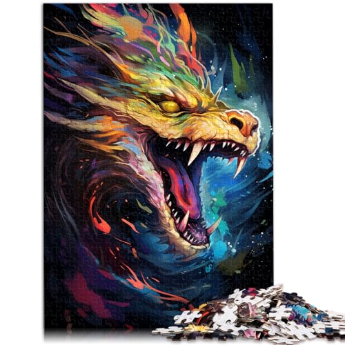 1000-teiliges Puzzle für Erwachsene, chinesischer Drache am Himmel, Spiele, Spielzeug, Geschenk, tolles Geschenk für Spiele,38x52cm, für Teenager ab 14 Jahren von SYUNFEI