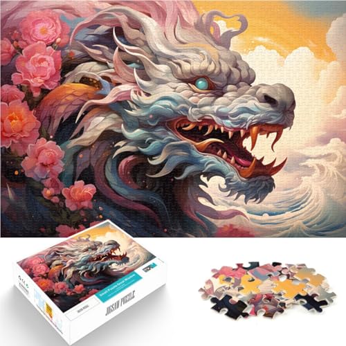 1000-teiliges Puzzle für Erwachsene, chinesischer Drachenhimmel, Quizspiel, Wanddekoration, einzigartige Geburtstags, 38x52cm 1000-teiliges Puzzle für Erwachsene, chinesischer Drachenhimmel, Quizspiel, Wanddekoration, einzigartige Geburtstags, 38x52cm von SYUNFEI
