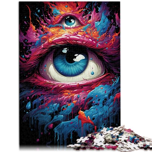 Puzzle 1000 Teile für Erwachsene, Farbige Fantasieaugen, 14,96 x 20,47 Zoll, tolles Teenager ab 14 Jahren von SYUNFEI