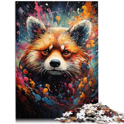 Puzzle für Erwachsene, 1000 Teile, Farbmalerei, Roter Panda, Lernpuzzle, EIN Kunstwerk, 10,27 Zoll x 14,96 Zoll Puzzle für Erwachsene, 1000 Teile, Farbmalerei, Roter Panda, Lernpuzzle, EIN Kunstwerk, 10,27 Zoll x 14,96 Zoll von SYUNFEI