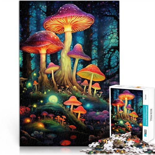Puzzle für Erwachsene, 1000 Teile, Pilz-Kunst, Spiele, Spielzeug, Geschenk, Herausforderung der Gehirnintelligenz, süchtig machendes Spielzeug, 10,27 x 14,96 Zoll, von SYUNFEI