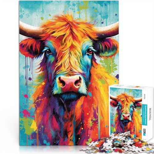 Puzzle für Erwachsene mit 1000 Teilen, Yak-Gemälde, Denkspiel, ganze Familie, 50 x 75 cm, für 14-Jährige Puzzle für Erwachsene mit 1000 Teilen, Yak-Gemälde, Denkspiel, ganze Familie, 50 x 75 cm, für 14-Jährige von SYUNFEI
