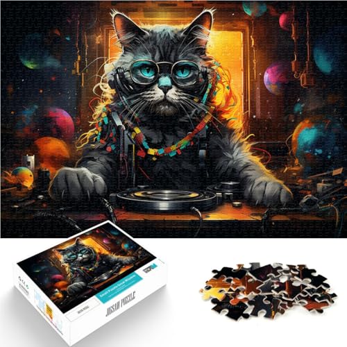 Puzzle für Erwachsene, 1000 Teile, buntes DJ-Katzen-Puzzle – anspruchsvolles Spiel, perfekte Dekoration, 50 x 75 cm, für Teenager ab 14 Jahren Puzzle für Erwachsene, 1000 Teile, buntes DJ-Katzen-Puzzle – anspruchsvolles Spiel, perfekte Dekoration, 50 x 75 cm, für Teenager ab 14 Jahren von SYUNFEI