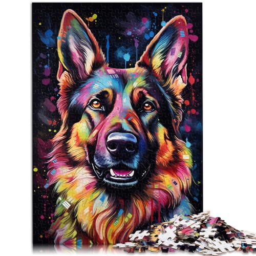 Puzzle für Erwachsene, 1000 Teile, Deutscher Schäferhund, Quizspiel, ganze Familie,38x52cm von SYUNFEI