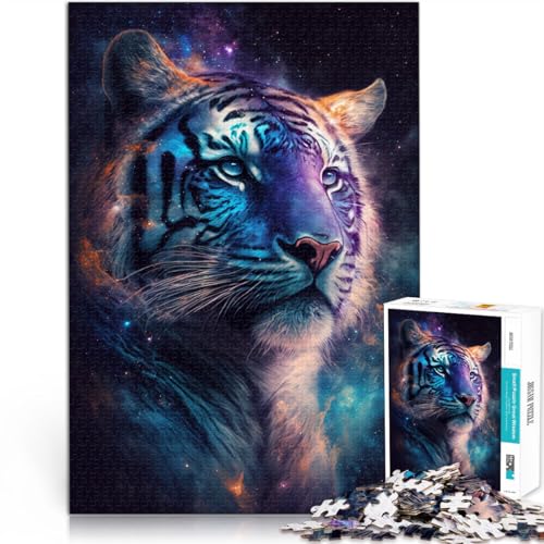 1000-teiliges Puzzle für Erwachsene, Deutscher Schäferhund, DJ, Neon-Quizspiel, 38x52 cm. Trainieren Sie Ihr Gehirn und Ihre Hände, für Teenager ab 14 Jahren von SYUNFEI