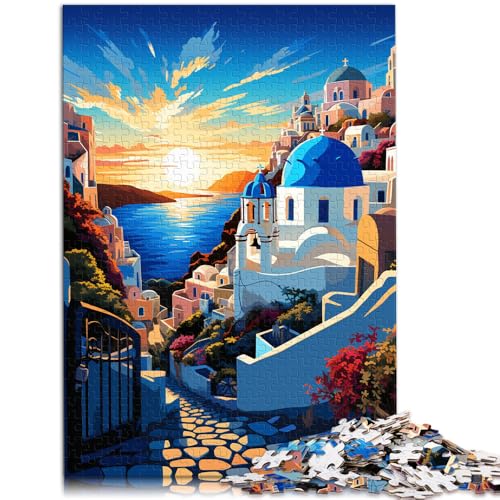 Puzzle für Erwachsene, 2000 Teile, griechische Insel Santorin, Familien-Aktivitätspuzzle, perfekte Dekoration, 70 x 100 cm, für Teenager ab 14 Jahren Puzzle für Erwachsene, 2000 Teile, griechische Insel Santorin, Familien-Aktivitätspuzzle, perfekte Dekoration, 70 x 100 cm, für Teenager ab 14 Jahren von SYUNFEI