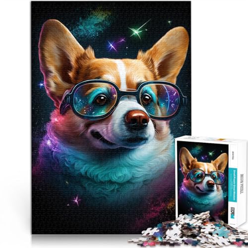 Puzzle für Erwachsene, 2000 Teile, Corgi mit Brille, Quizspiel, ganze Familie, 70 x 100 cm, für 14-Jährige von SYUNFEI