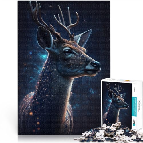 Puzzle für Erwachsene, 1000 Teile, Galaxie-Hirsch, Lernpuzzle, 38x52cm, für Jugendliche ab 14 Jahren von SYUNFEI