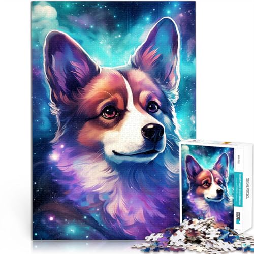 Puzzle für Erwachsene mit 1000 Teilen, Cosmic Corgi, Denkspiel, Herausforderung für die Gehirnintelligenz, süchtig machendes Spielzeug, 50 x 75 cm, für Teenager ab 14 Jahren von SYUNFEI