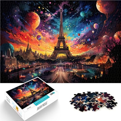 Puzzle für Erwachsene, 2000 Teile, buntes Eiffelturm-Quizspiel, Lernspiel für Geburtstag, Weihnachten, 27,56 x 39,37 Zoll, für 14-Jährige von SYUNFEI