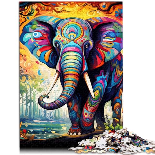 2000-teiliges Puzzle für Erwachsene, Psychedelischer Elefant, Quizspiel, Lernspiel für Geburtstag, Weihnachten, 70 x 100 cm, für 14-Jährige von SYUNFEI