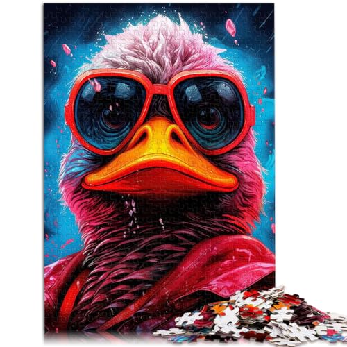 1000-teiliges Puzzle für Erwachsene, Bunte Ente, Quizspiel, Herausforderung der Gehirnintelligenz, süchtig machendes Spielzeug,38x52cm, für Teenager ab 14 Jahren von SYUNFEI