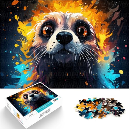 Puzzle Erdmännchen-Puzzles für Erwachsene, 1000 Teile, 50 x 74,9 cm, Holzbrett-Puzzle, geeignet für Erwachsene und Kinder ab 14 Jahren, Puzzles für Erwachsene, Geschenke von SYUNFEI