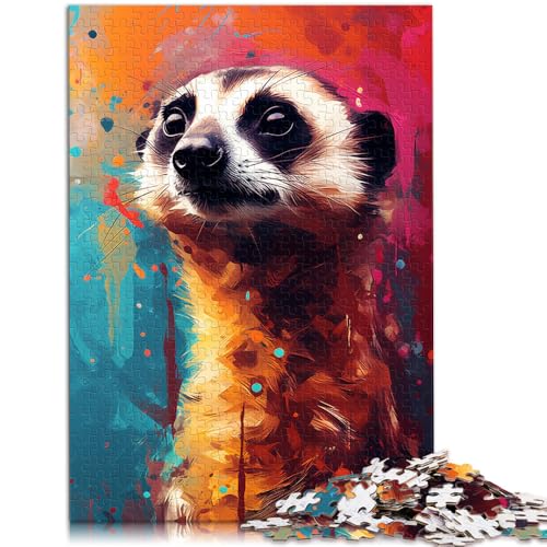 Puzzle für Erwachsene, 1000 Teile, Erdmännchen, buntes Quizspiel, Herausforderung der Gehirnintelligenz, süchtig machendes Spielzeug, 26x38cm, für 14-Jährige von SYUNFEI