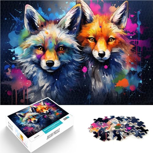 2000-teiliges Puzzle für Erwachsene, farbenfrohes Kunstfuchs-Puzzle, praktisches Spiel, Lernspiel für Geburtstag, Weihnachten, 27,56 x 39,37 Zoll 2000-teiliges Puzzle für Erwachsene, farbenfrohes Kunstfuchs-Puzzle, praktisches Spiel, Lernspiel für Geburtstag, Weihnachten, 27,56 x 39,37 Zoll von SYUNFEI