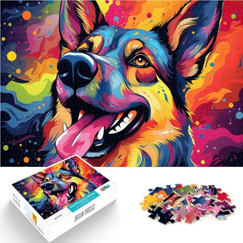 2000-teiliges Puzzle für Erwachsene, Deutscher Schäferhund, Lernspiele, Heimdekoration, Puzzle, Gedächtnis verbessern, 27,56 x 39,37 Zoll, für 14-Jährige von SYUNFEI