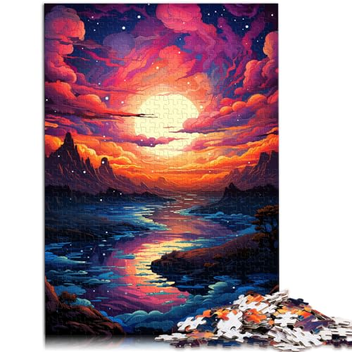 1000-teiliges Puzzle für Erwachsene mit Fantasie-Sonnenuntergangslandschaft. Das Denkspiel eignet ganze Familie. 50 x 75 cm, 1000-teiliges Puzzle für Erwachsene mit Fantasie-Sonnenuntergangslandschaft. Das Denkspiel eignet ganze Familie. 50 x 75 cm, von SYUNFEI