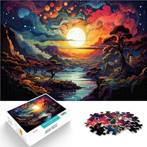 Puzzle für Erwachsene, 1000 Teile, Sonnenuntergangstour, anspruchsvolles Spiel, anspruchsvolles Puzzlespiel und Familienspiel, 19,7 x 29,5 Zoll von SYUNFEI