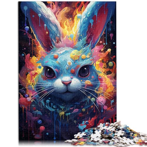 Puzzle für Erwachsene, 1000 Teile, buntes Kaninchen-Zeichnungs-Lernspielzeug, 50 x 75 cm, für Teenager ab 14 Jahren von SYUNFEI