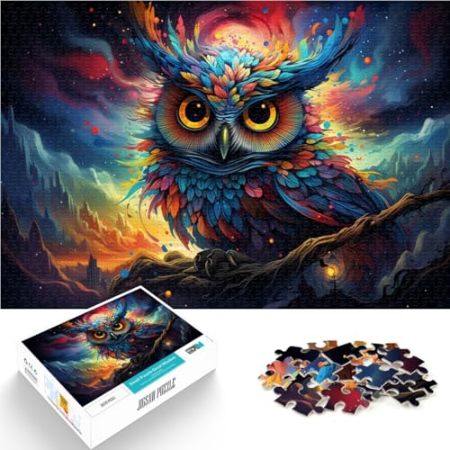 Puzzle für Erwachsene, 1000 Teile, Bunte Eule, anspruchsvolles Spiel, Geschenke, ganze Familie, 26x38cm Puzzle für Erwachsene, 1000 Teile, Bunte Eule, anspruchsvolles Spiel, Geschenke, ganze Familie, 26x38cm von SYUNFEI