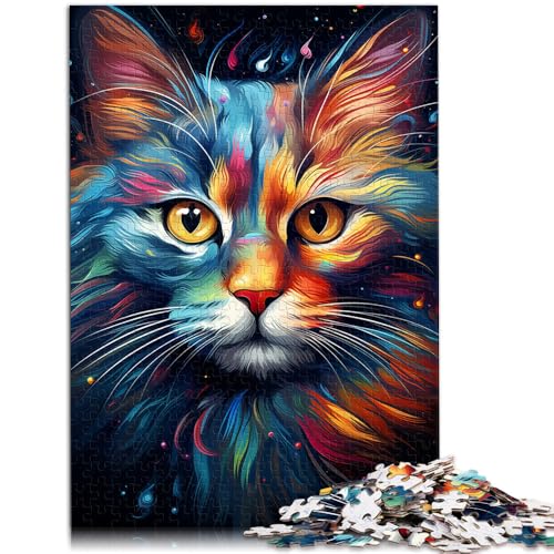 1000-teiliges Puzzle für Erwachsene, farbenfrohes Quizspiel mit exotischer Katze, anspruchsvoll, Aber unterhaltsam und humorvoll,50x75cm, für Teenager ab 14 Jahren von SYUNFEI