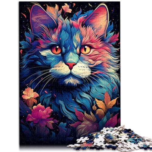 Puzzle Exotische Katze, 2000 Teile, 27.56 in x39.37 in, Graukarten-Puzzles für Erwachsene und Kinder ab 14 Jahren, Puzzle, Dekomprimieren, intellektuelles Lernspielzeug von SYUNFEI