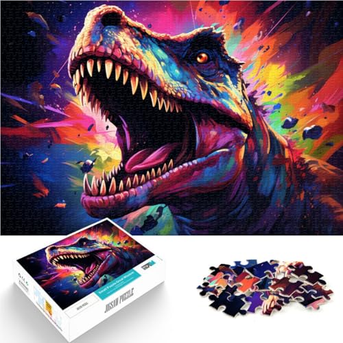Puzzle für Erwachsene mit 1000 Teilen, farbenfrohes Fantasie-Dinosaurier-Denkspiel für anspruchsvolle Puzzlespiele und Familienspiele, 50 x 75 cm Puzzle für Erwachsene mit 1000 Teilen, farbenfrohes Fantasie-Dinosaurier-Denkspiel für anspruchsvolle Puzzlespiele und Familienspiele, 50 x 75 cm von SYUNFEI