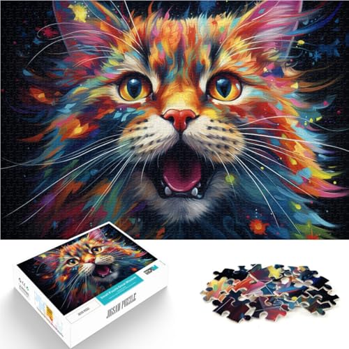 Puzzle für Erwachsene, 1000 Teile, Fantasie-Farbkatze, Familienspiel für und 14,96 Zoll x 20,47 Zoll, tolles Geschenk für Teenager ab 14 Jahren von SYUNFEI