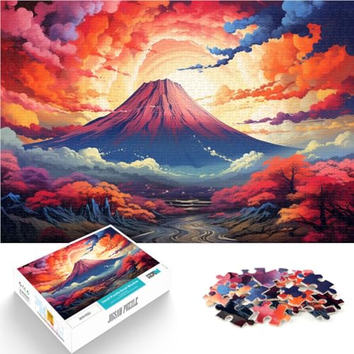 Puzzle für Erwachsene, 1000 Teile, Fantasie-Puzzle mit dem Berg Fuji, Japan, Denkspiel, Eltern-Kind-Interaktion, 26x38cm, für Teenager ab 14 Jahren von SYUNFEI