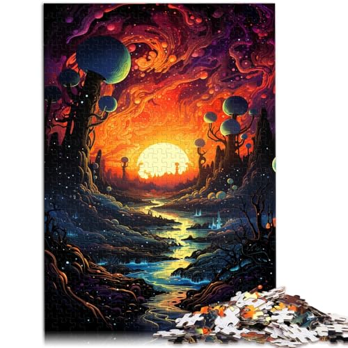 1000-teiliges Puzzle für Erwachsene, farbenfroher Fantasie-Sonnenuntergang, anspruchsvolles Spiel, tolles Geschenk für Spiele,38x52cm, für Teenager ab 14 Jahren 1000-teiliges Puzzle für Erwachsene, farbenfroher Fantasie-Sonnenuntergang, anspruchsvolles Spiel, tolles Geschenk für Spiele,38x52cm, für Teenager ab 14 Jahren von SYUNFEI