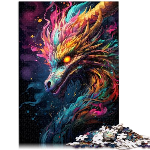 Puzzle für Erwachsene, 2000 Teile, Fantasie-Drache, Denkspiel, Lernspiel für Geburtstag, Weihnachten, 70 x 100 cm, für Teenager ab 14 Jahren von SYUNFEI