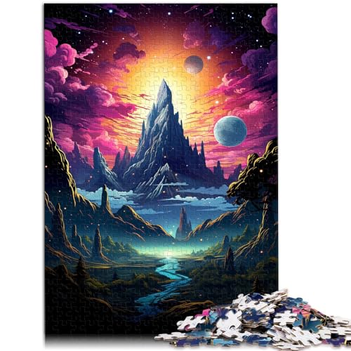 Puzzle für Erwachsene mit 1000 Teilen, farbenfrohe Fantasielandschaft, für Familienspaß, ganze Familie, 50 x 75 cm Puzzle für Erwachsene mit 1000 Teilen, farbenfrohe Fantasielandschaft, für Familienspaß, ganze Familie, 50 x 75 cm von SYUNFEI