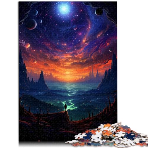 Puzzle für Erwachsene, 1000 Teile, Fantasielandschaft, Quizspiel, Herausforderung für die Gehirnintelligenz, süchtig machendes Spielzeug, 26x38cm, für Teenager ab 14 Jahren von SYUNFEI